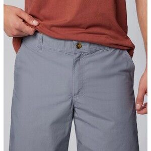 COLUMBIA NWT MENS WASHED OUT SHORTS GREY ASH SIZE 30 10" INSEAM 100% COTTON